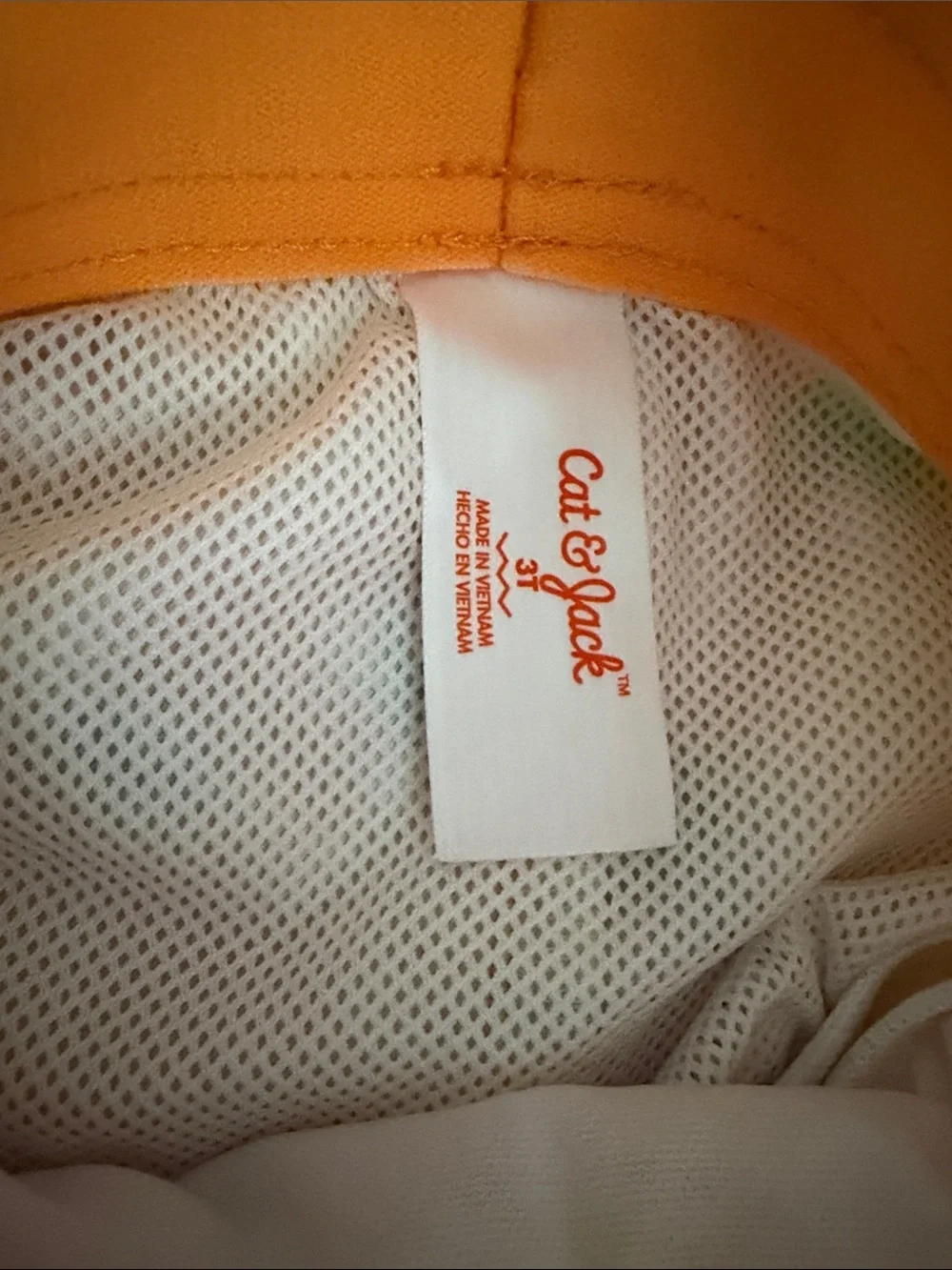 Cat & Jack Orange Swim Trunks with Yellow & Teal Pineapples